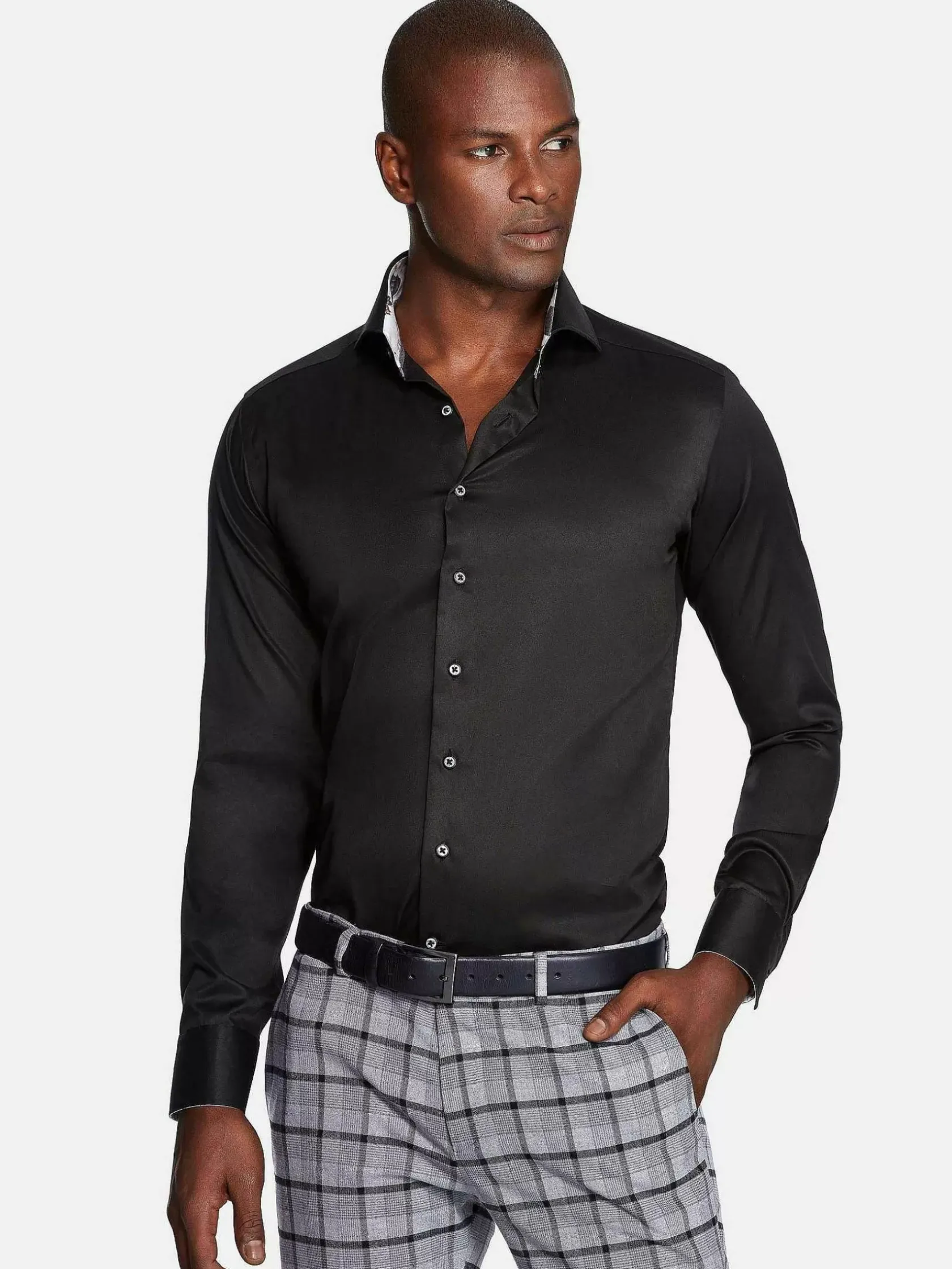 Wam Denim Overhemd Lange Mouwen|Overhemd Lange Mouw 75679 Pavel Black