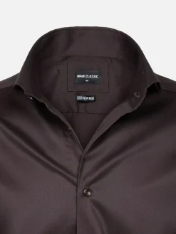 Wam Denim Overhemd Lange Mouwen|Overhemd Lange Mouw 75665 Pelle Brown