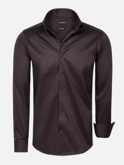 Wam Denim Overhemd Lange Mouwen|Overhemd Lange Mouw 75665 Pelle Brown
