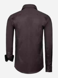 Wam Denim Overhemd Lange Mouwen|Overhemd Lange Mouw 75665 Pelle Brown