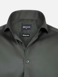 Wam Denim Overhemd Lange Mouwen|Overhemd Lange Mouw 75665 Pelle Dark Green