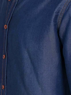 Wam Denim Overhemd Lange Mouwen|Overhemd Lange Mouw 75664 Potamos Navy