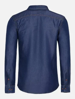 Wam Denim Overhemd Lange Mouwen|Overhemd Lange Mouw 75664 Potamos Navy