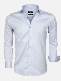 Wam Denim Overhemd Lange Mouwen|Overhemd Lange Mouw Prato 75563 Light Blue