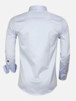Wam Denim Overhemd Lange Mouwen|Overhemd Lange Mouw Prato 75563 Light Blue