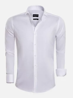 Wam Denim Overhemd Lange Mouwen|Overhemd Lange Mouw Prato 75563 White