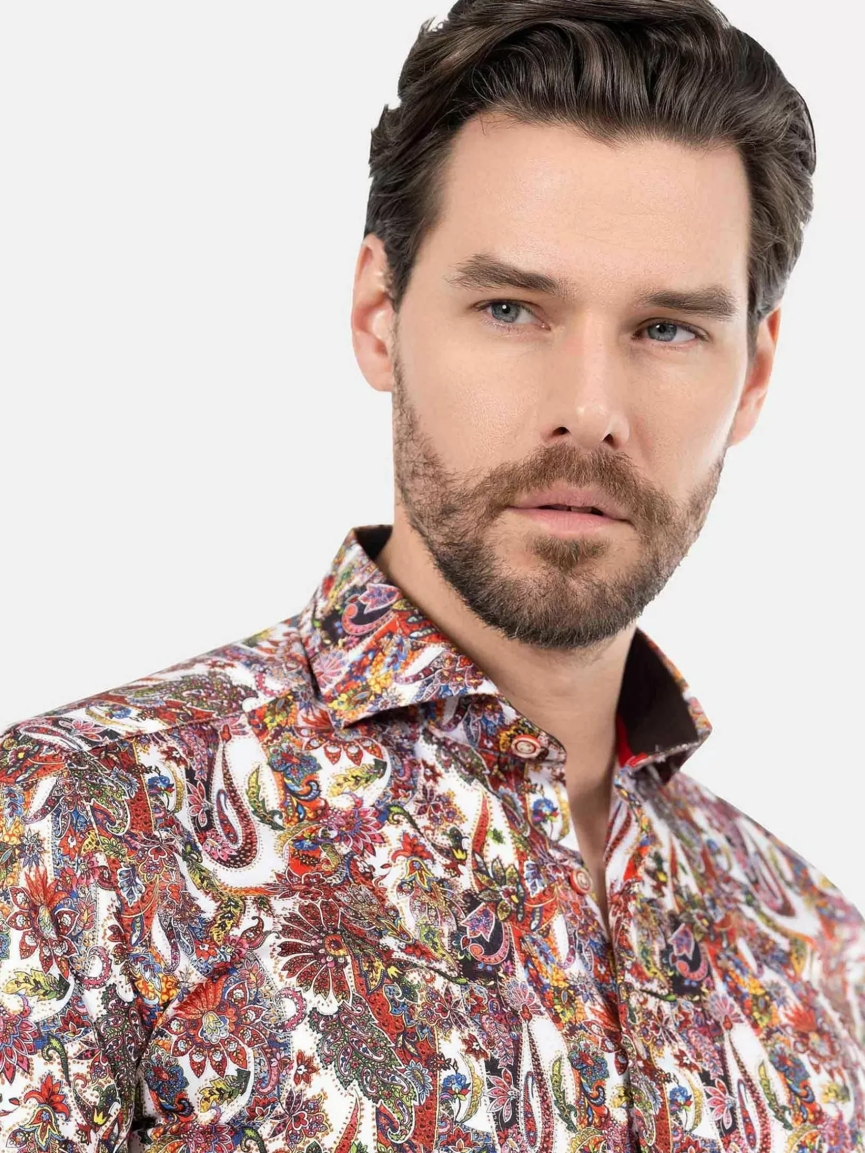 Wam Denim Overhemd Lange Mouwen|Overhemd Lange Mouw 75690 Rathmore Red