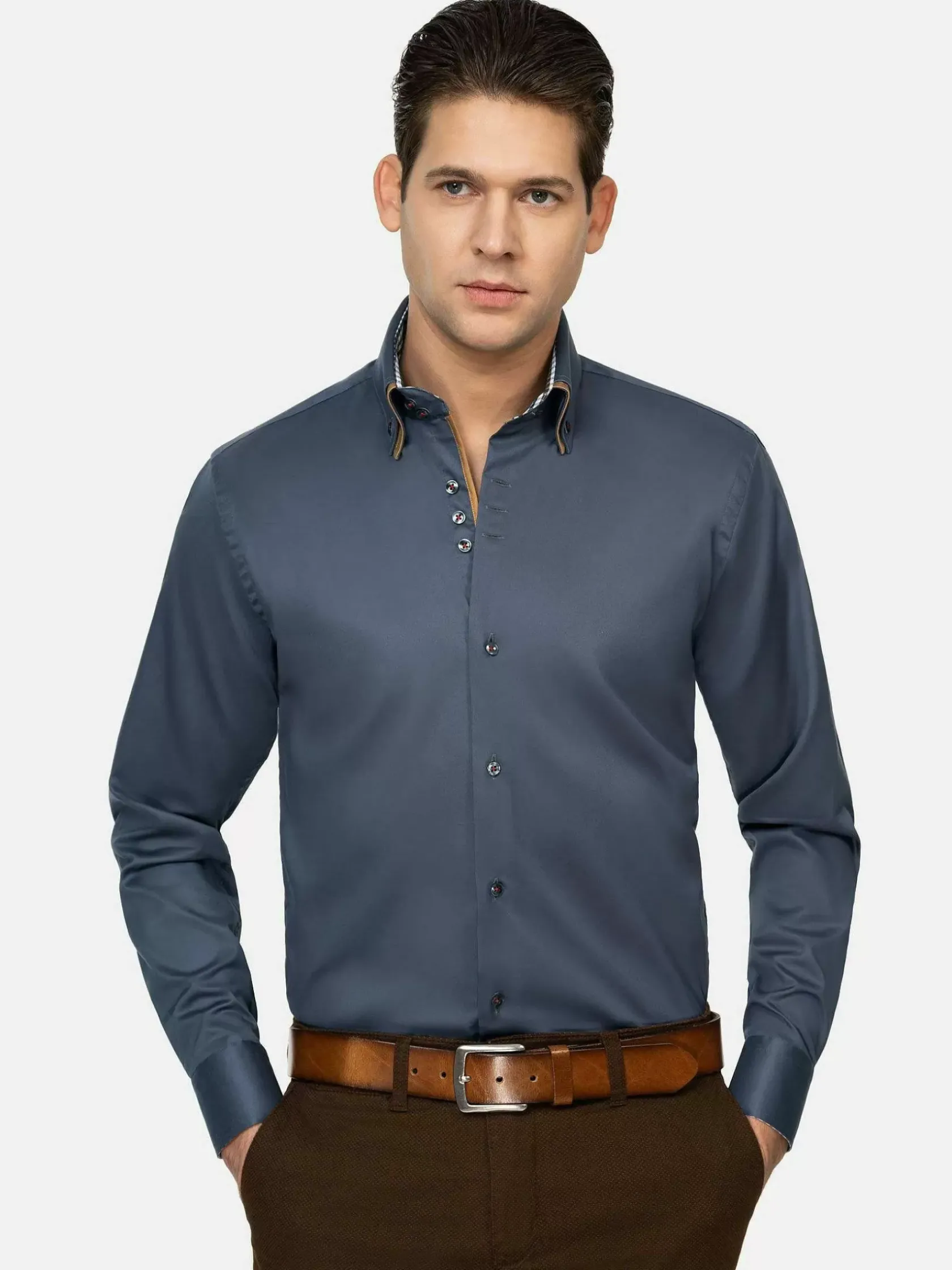 Wam Denim Overhemd Lange Mouwen|Overhemd Lange Mouw Roma 75428