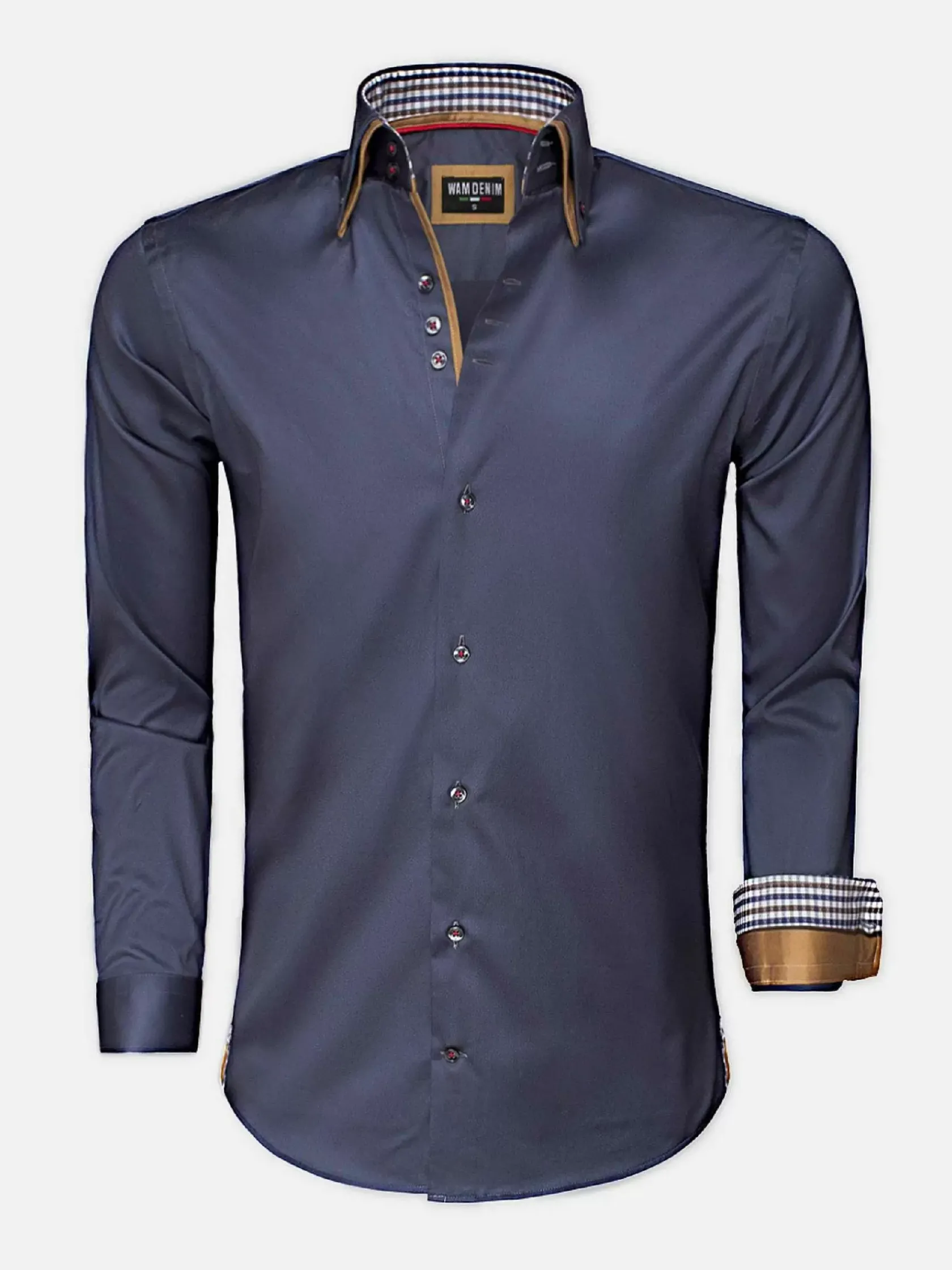 Wam Denim Overhemd Lange Mouwen|Overhemd Lange Mouw Roma 75428