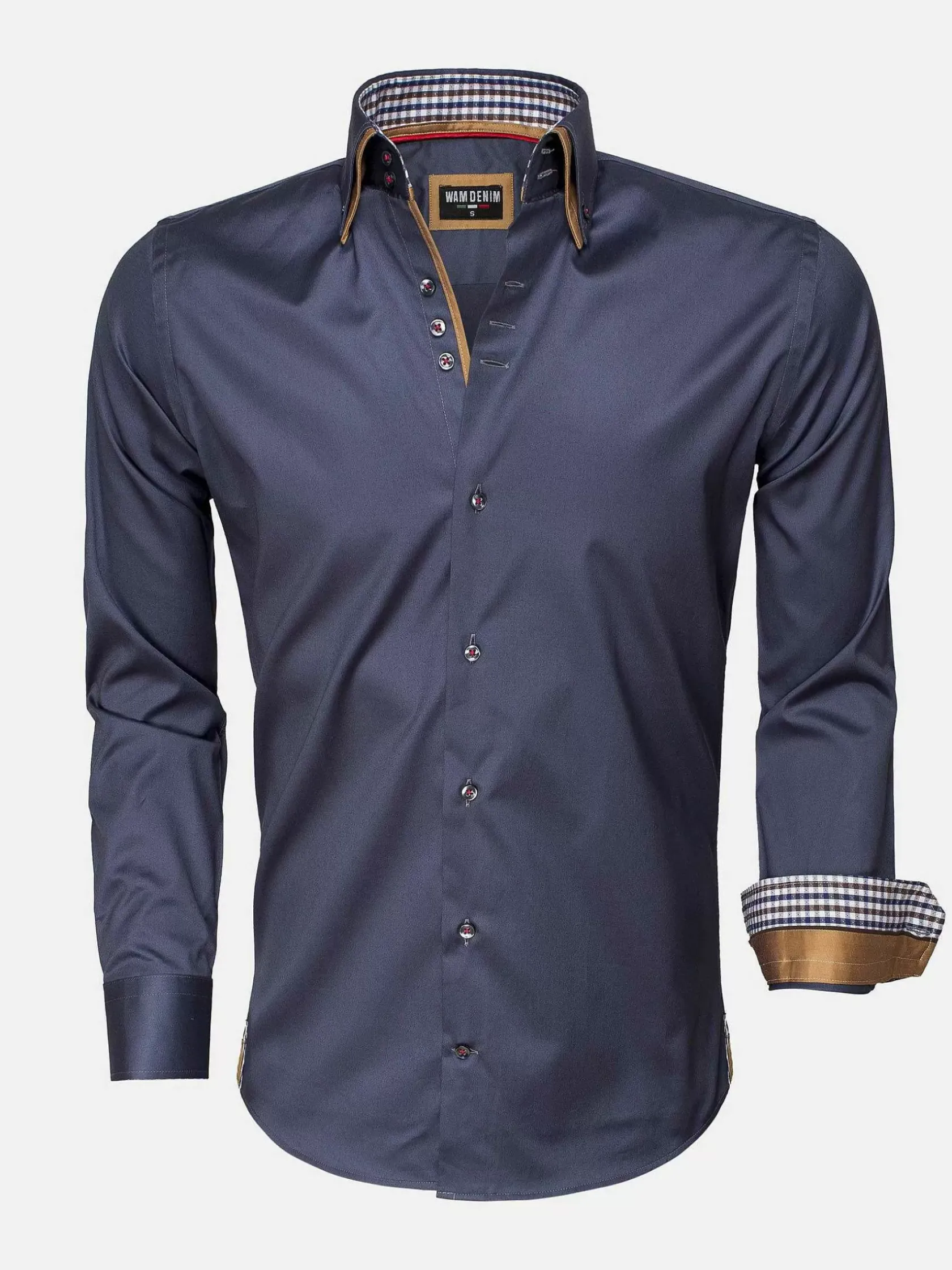 Wam Denim Overhemd Lange Mouwen|Overhemd Lange Mouw Roma Anthracite