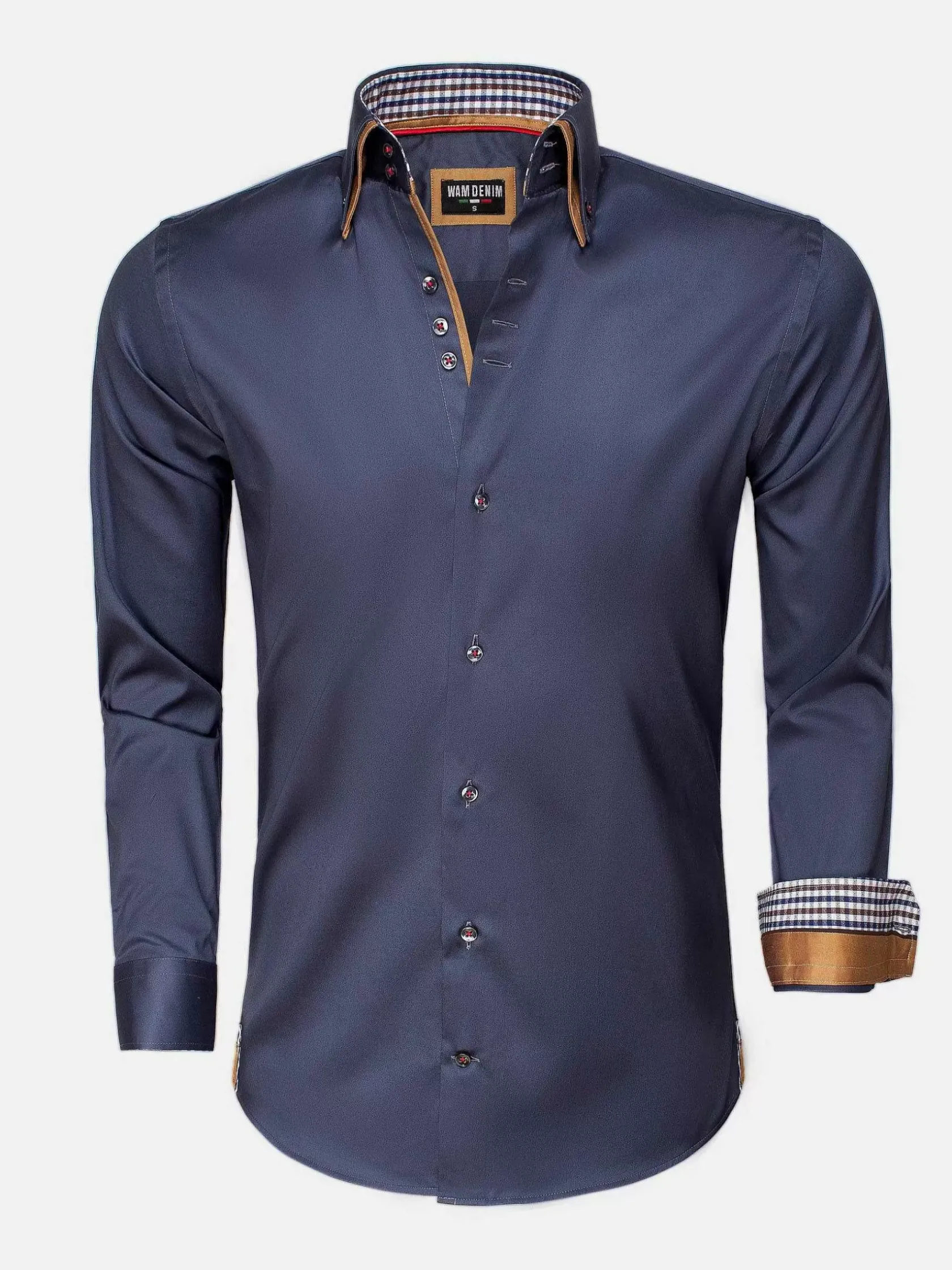 Wam Denim Overhemd Lange Mouwen|Overhemd Lange Mouw Roma Anthracite