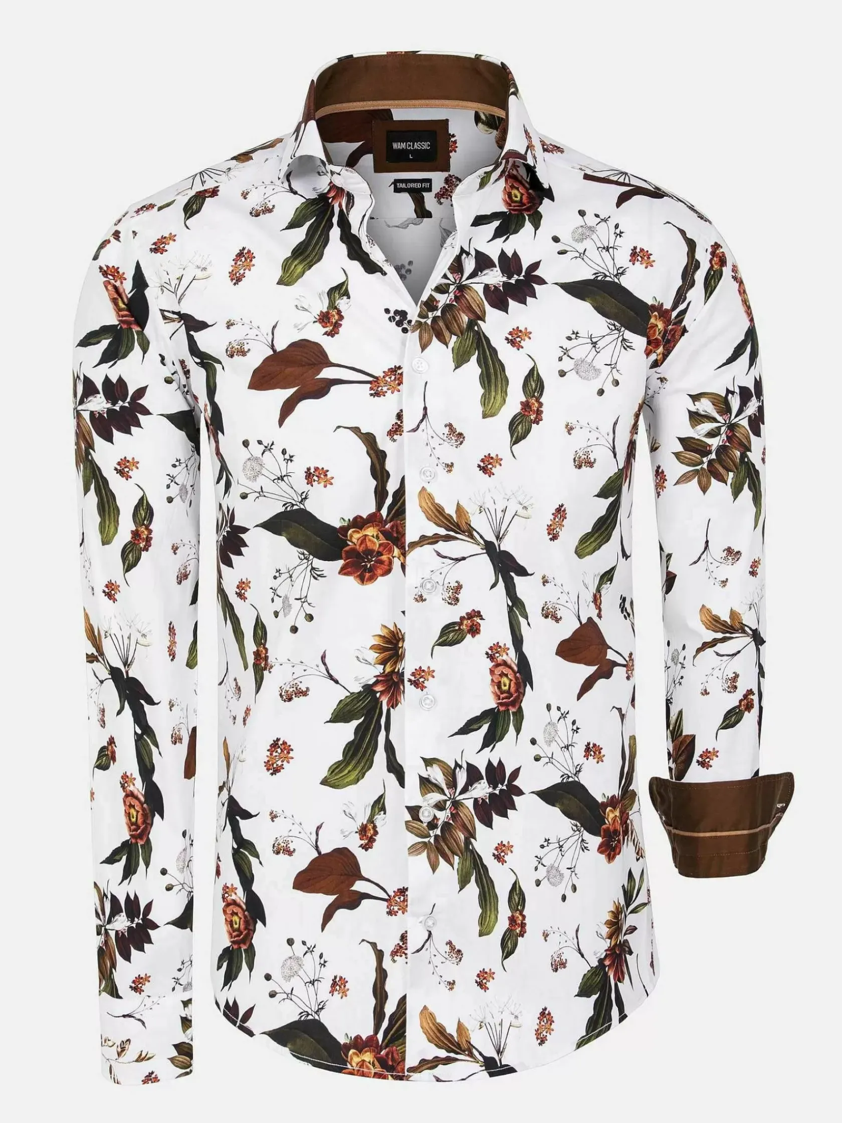 Wam Denim Overhemd Lange Mouwen|Overhemd Lange Mouw 75714 Santana White
