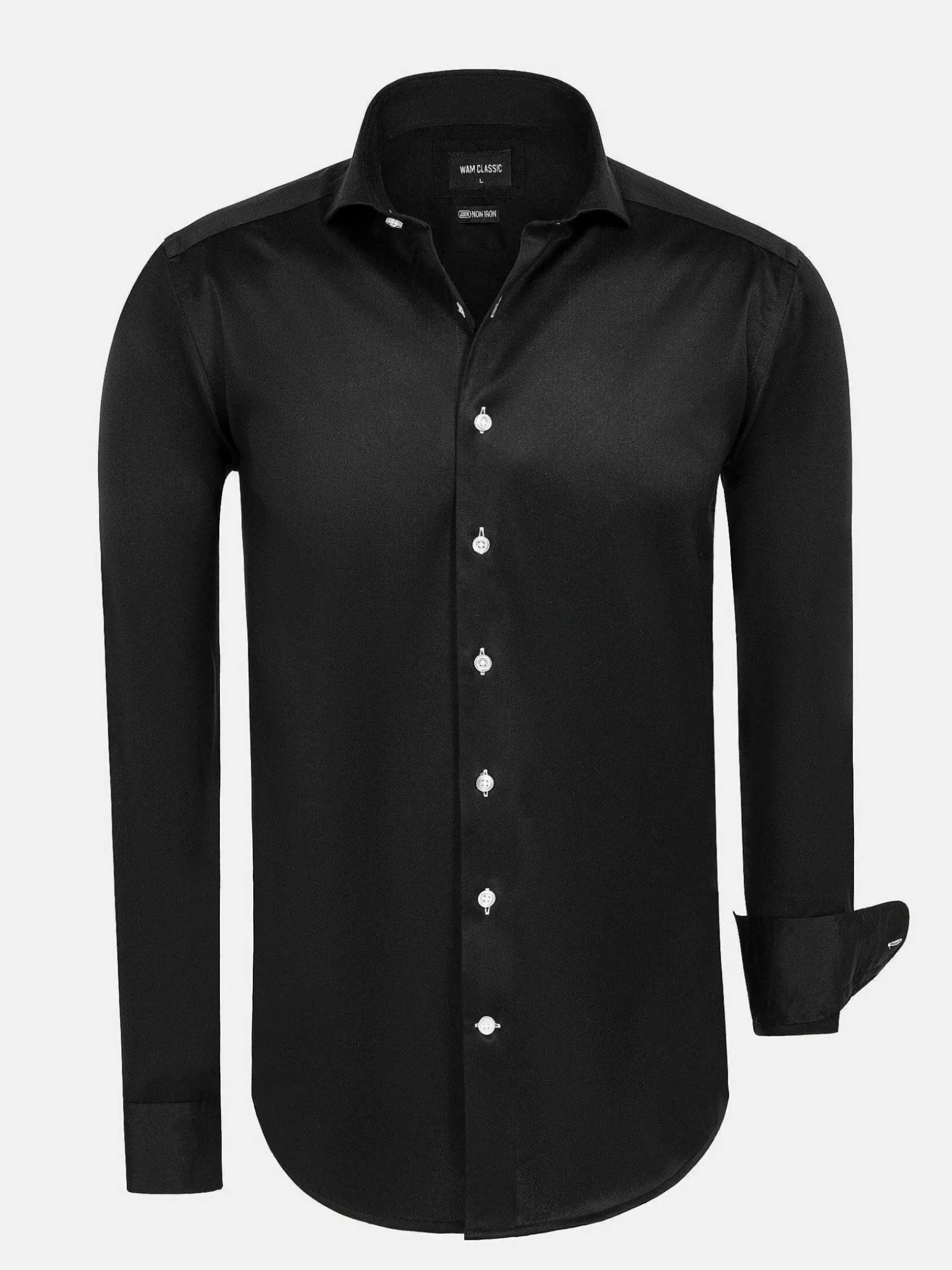 Wam Denim Overhemd Lange Mouwen|Overhemd Lange Mouw 75718 Sydney Black