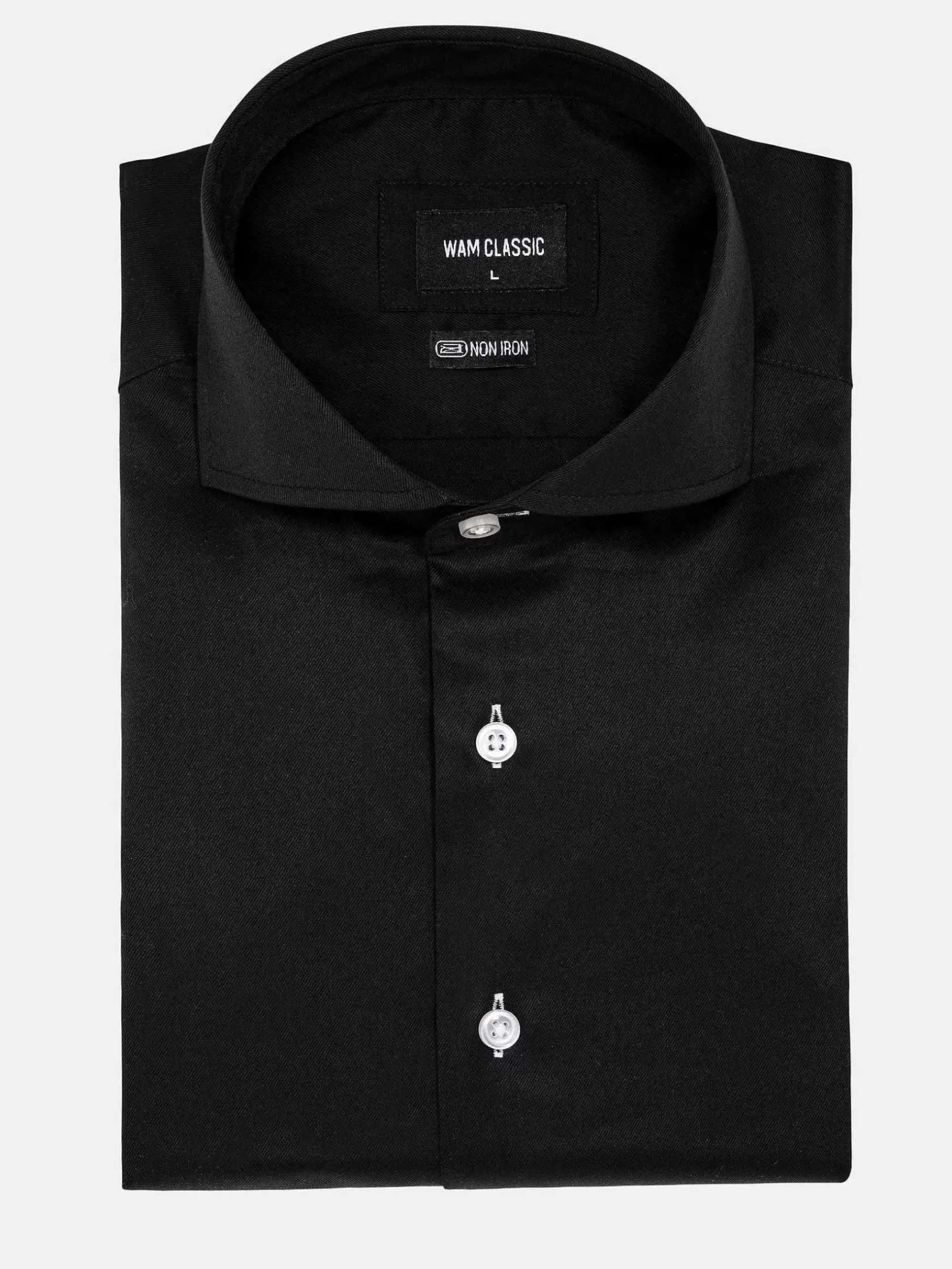 Wam Denim Overhemd Lange Mouwen|Overhemd Lange Mouw 75718 Sydney Black