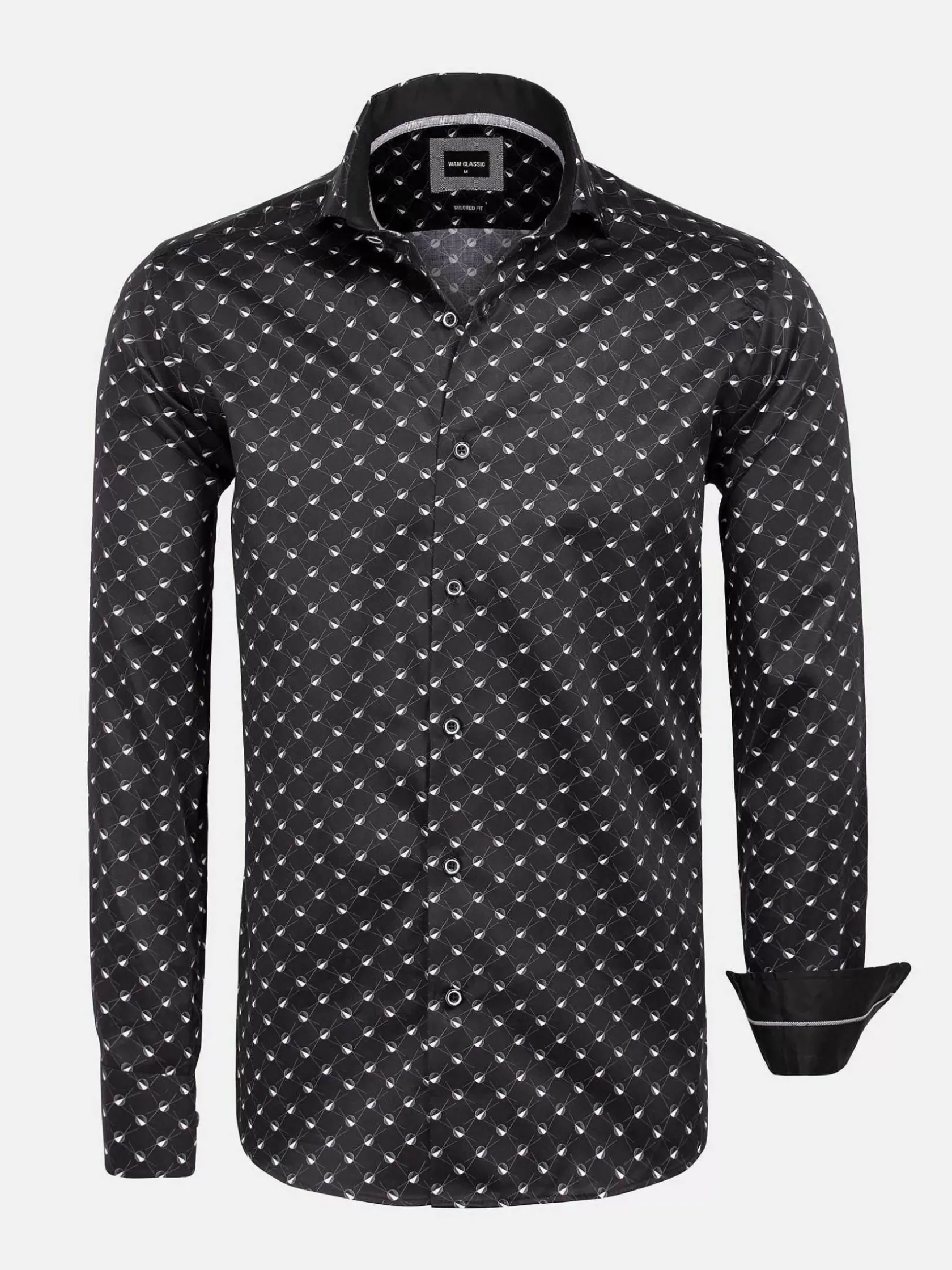 Wam Denim Overhemd Lange Mouwen|Overhemd Lnage Mouw 75676 Kurt Black