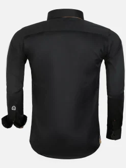 Wam Denim Overhemd Lange Mouwen|Overhemd 75428 Roma Black