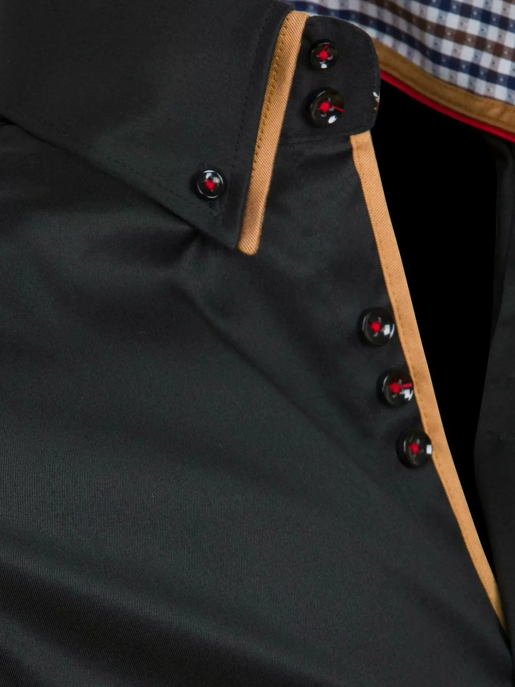 Wam Denim Overhemd Lange Mouwen|Overhemd 75428 Roma Black