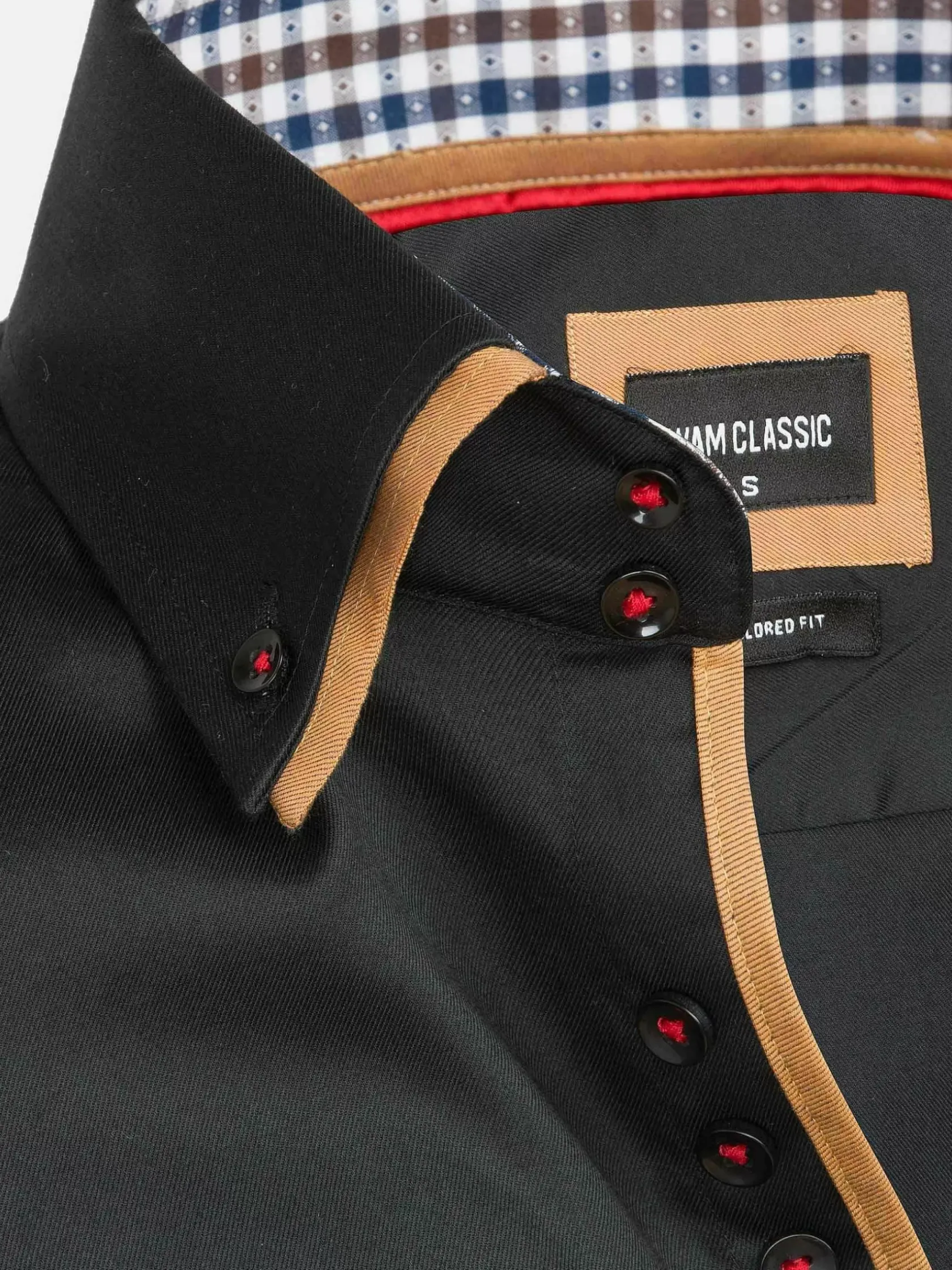 Wam Denim Overhemd Lange Mouwen|Overhemd 75428 Roma Black