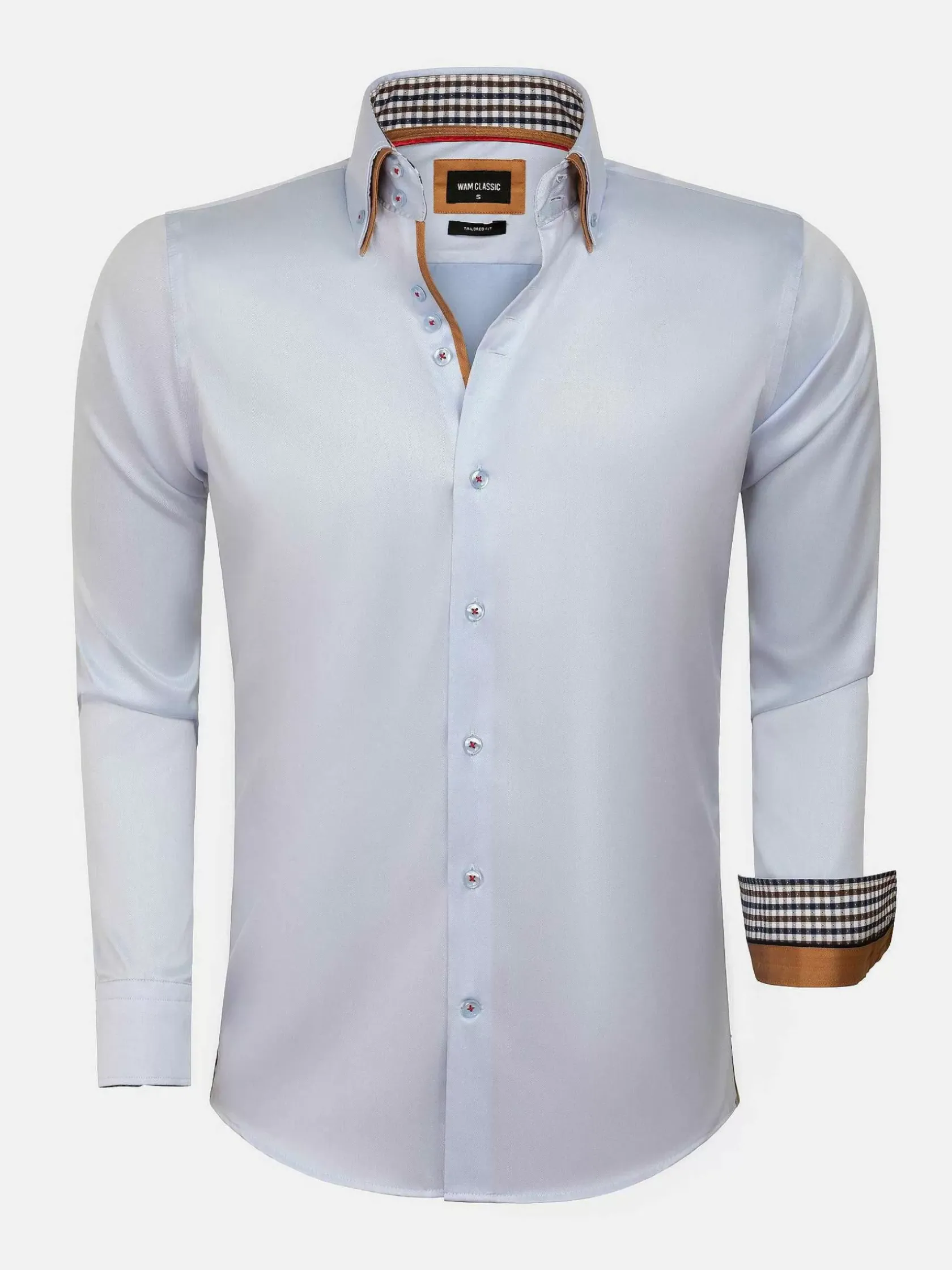 Wam Denim Overhemd Lange Mouwen|Overhemd 75428 Roma Light Blue