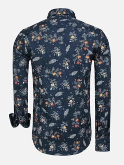 Wam Denim Overhemd Lange Mouwen|Overhemd 75581 Siracusa Navy