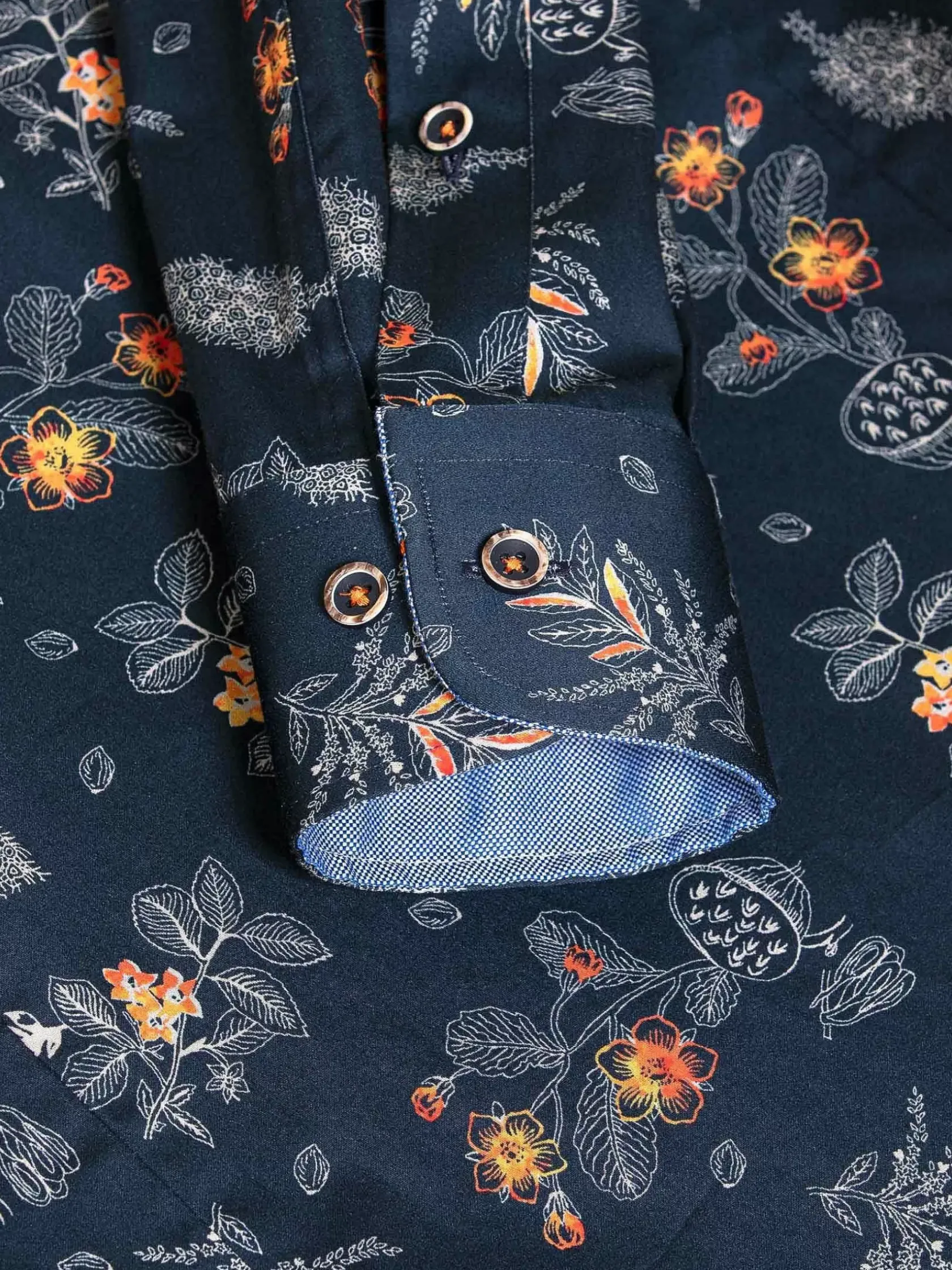 Wam Denim Overhemd Lange Mouwen|Overhemd 75581 Siracusa Navy