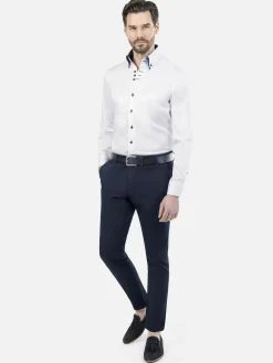 Wam Denim Overhemd Lange Mouwen|Overhemd 75488 Todi White