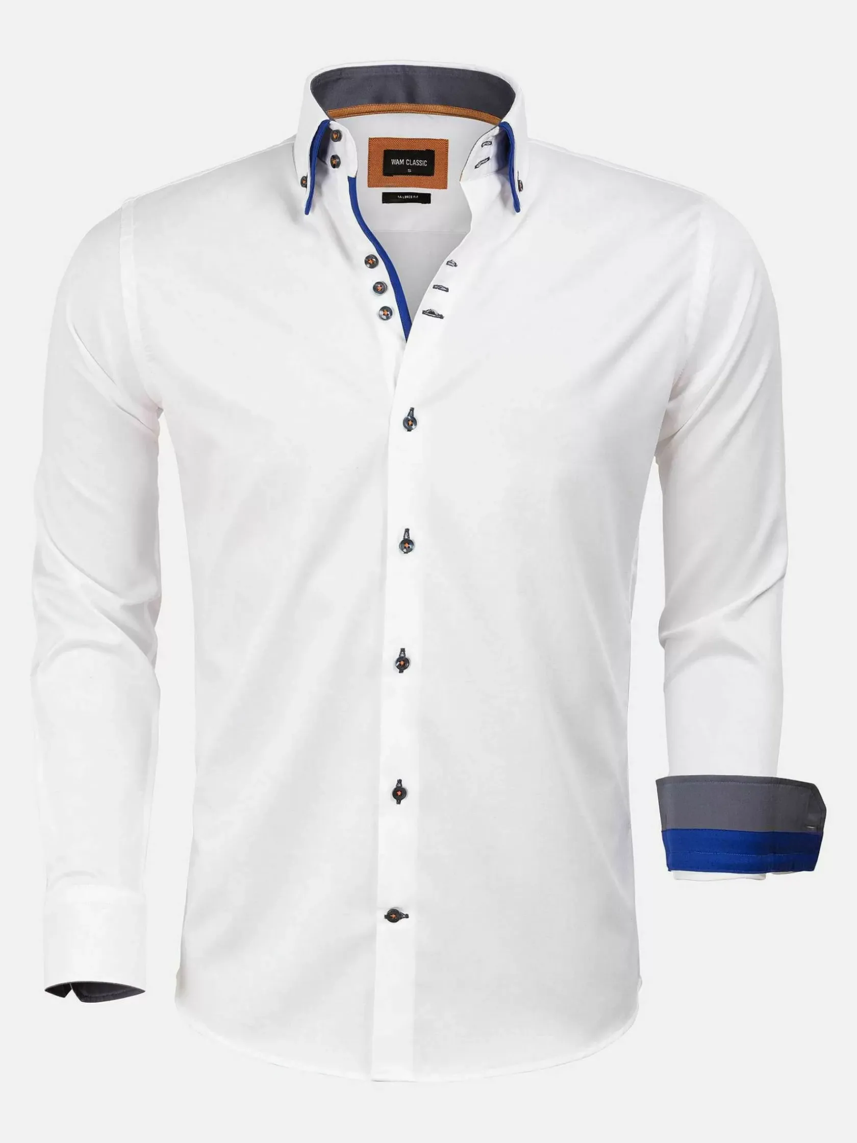 Wam Denim Overhemd Lange Mouwen|Overhemd 75488 Todi White