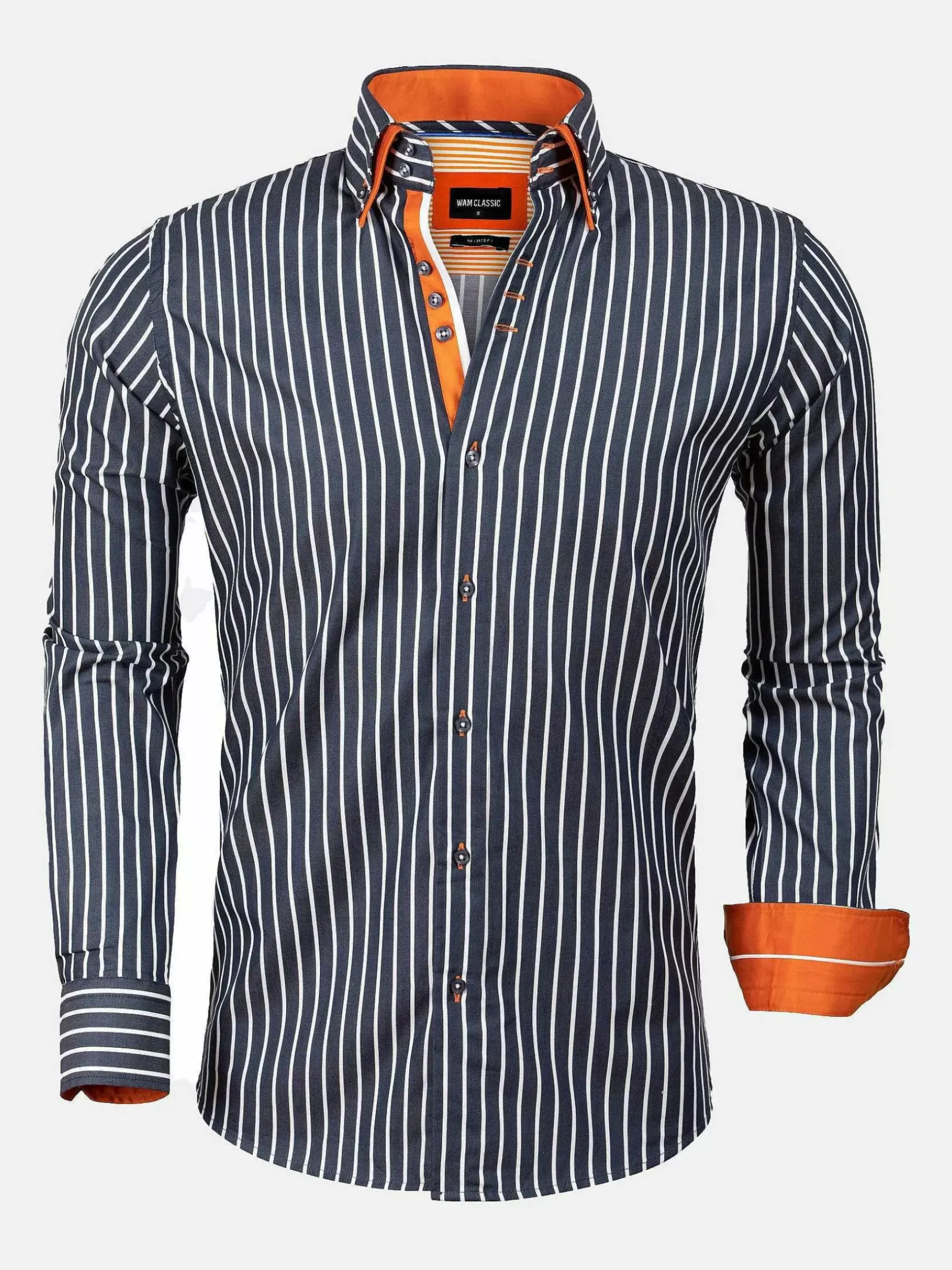 Wam Denim Overhemd Lange Mouwen|Overhemd 75459 Vasto Navy