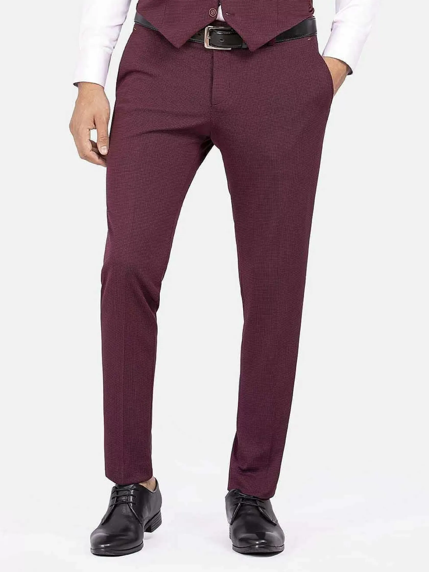 Wam Denim Pantalons|Pantalon 72196 Melikh Dark Red