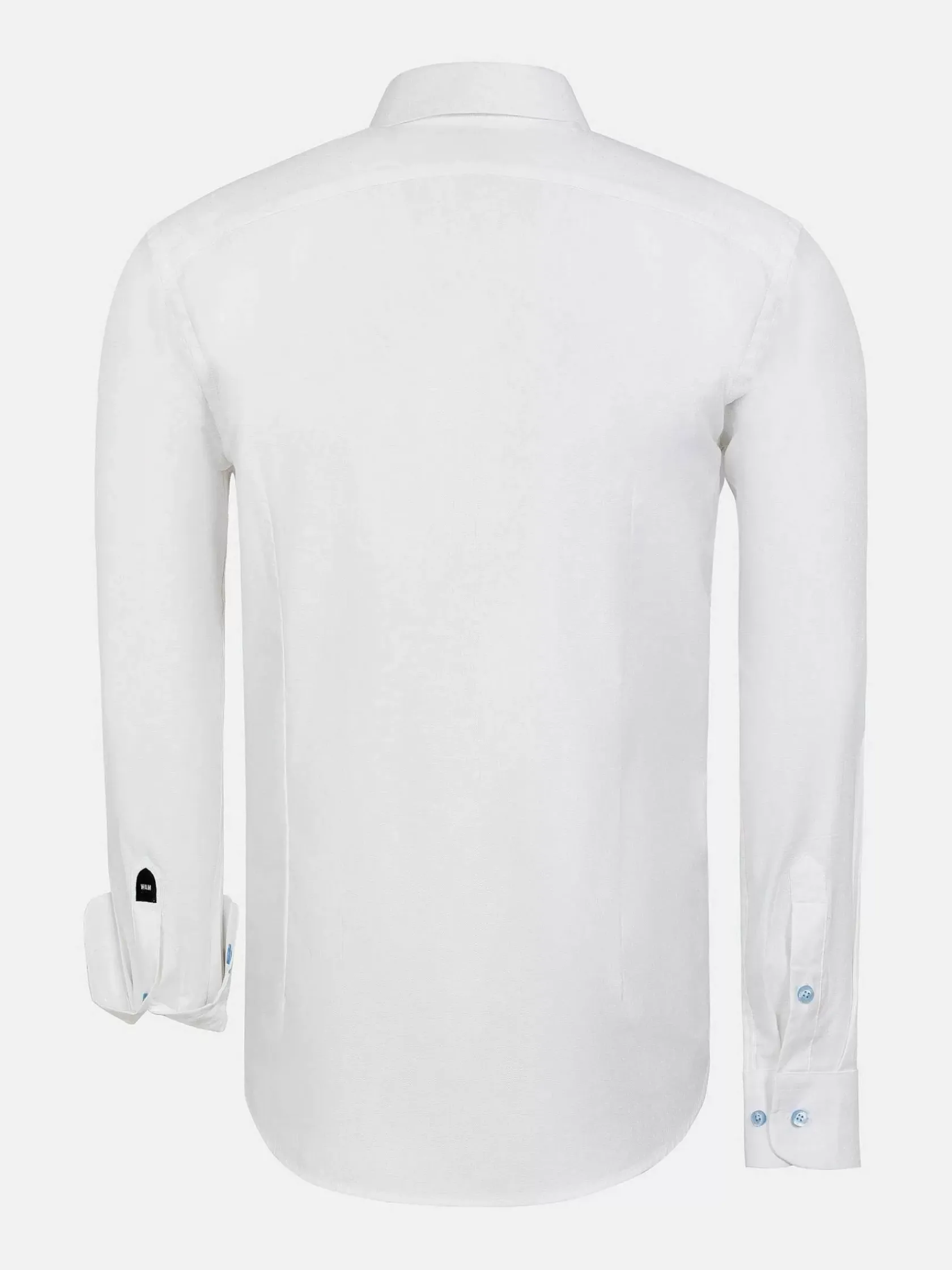 Wam Denim Overhemd Lange Mouwen|Pearl Solid White Overhemd Lange Mouw