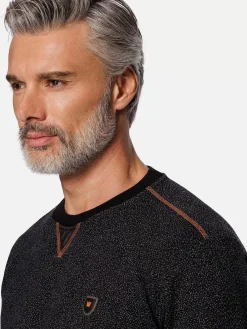 Wam Denim Sweaters|Phonix Crewneck Black Sweater