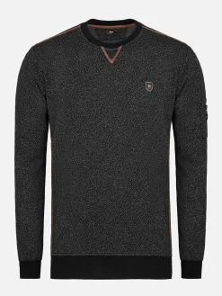 Wam Denim Sweaters|Phonix Crewneck Black Sweater