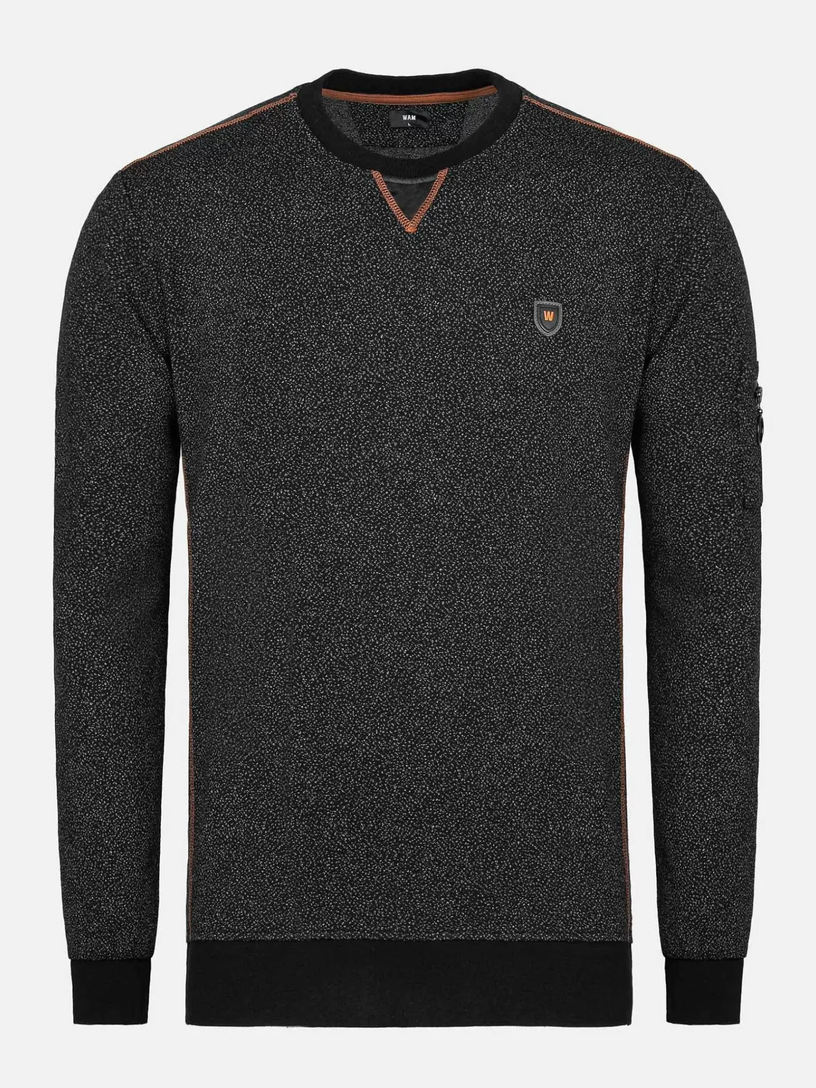 Wam Denim Sweaters|Phonix Crewneck Black Sweater