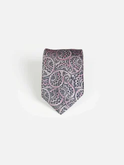 Wam Denim Stropdassen|Pierce Navy Pink Stropdas