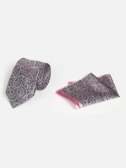 Wam Denim Stropdassen|Pierce Navy Pink Stropdas