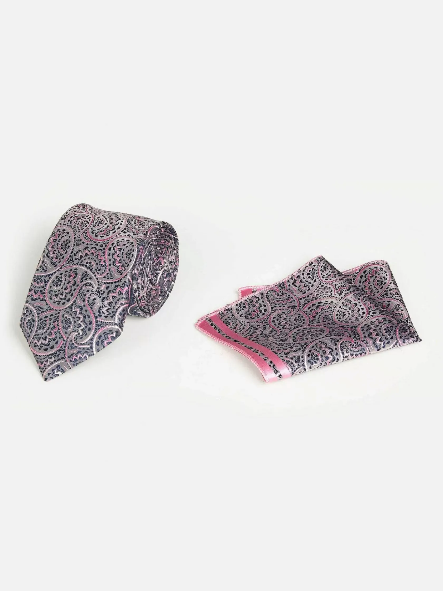 Wam Denim Stropdassen|Pierce Navy Pink Stropdas