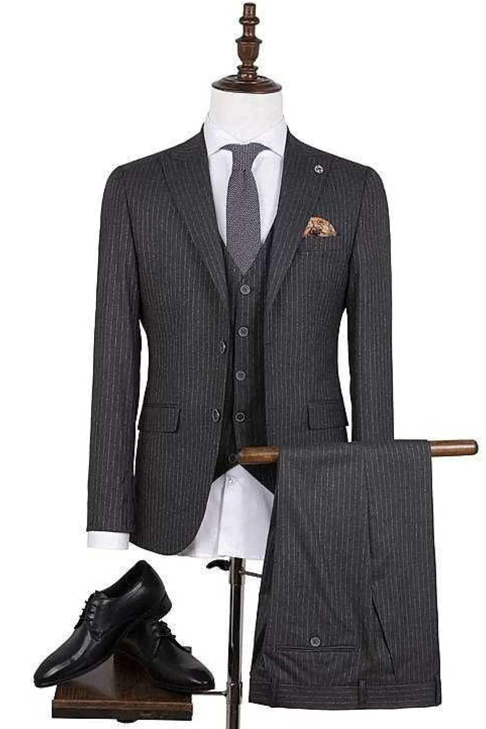 Wam Denim Gilets|Plaid Vest 70050 Anthracite