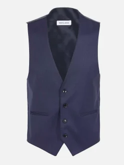 Wam Denim Gilets|Plaid Vest 70071 Scotsville Navy