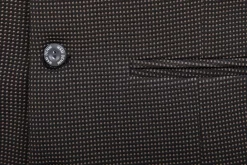 Wam Denim Gilets|Plaid Vest Trieste 74094 Black Brown