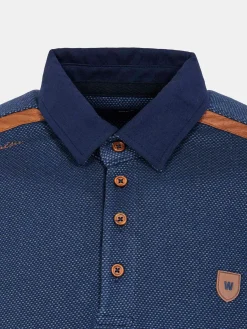 Wam Denim Sweaters|Playas Polo Collared Navy Sweater