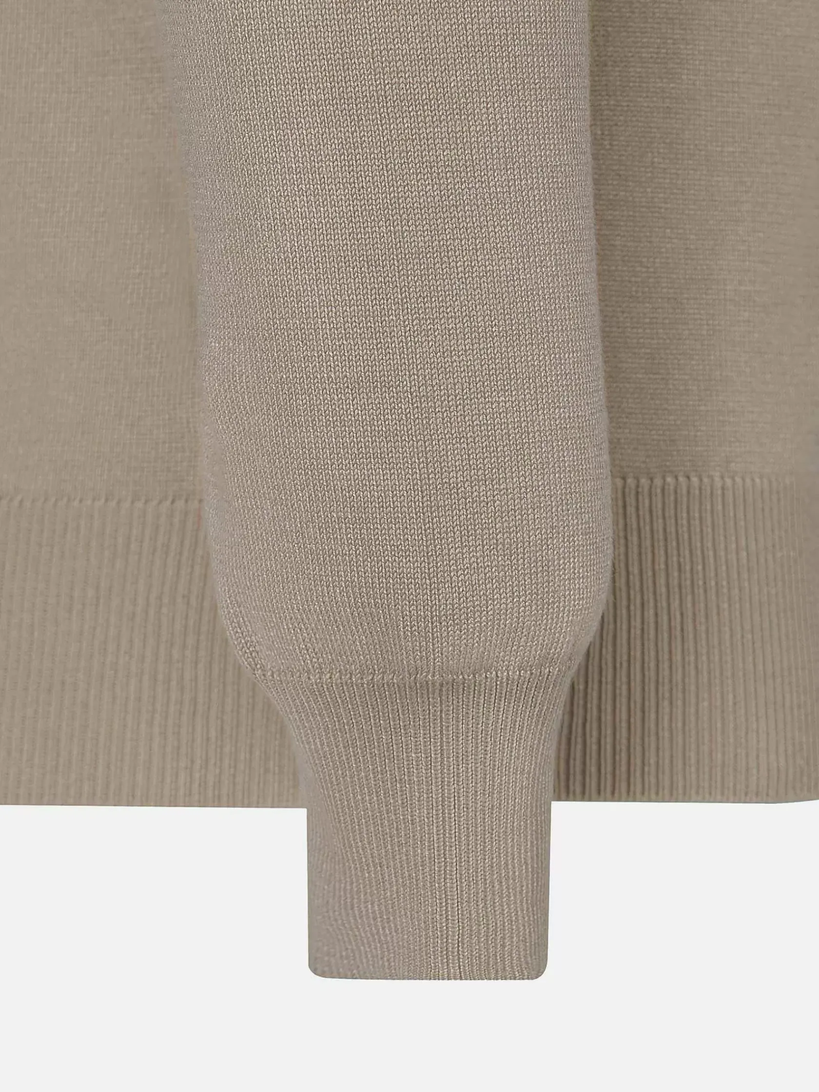 Wam Denim Sweaters|Polo Collared Beige Sweater