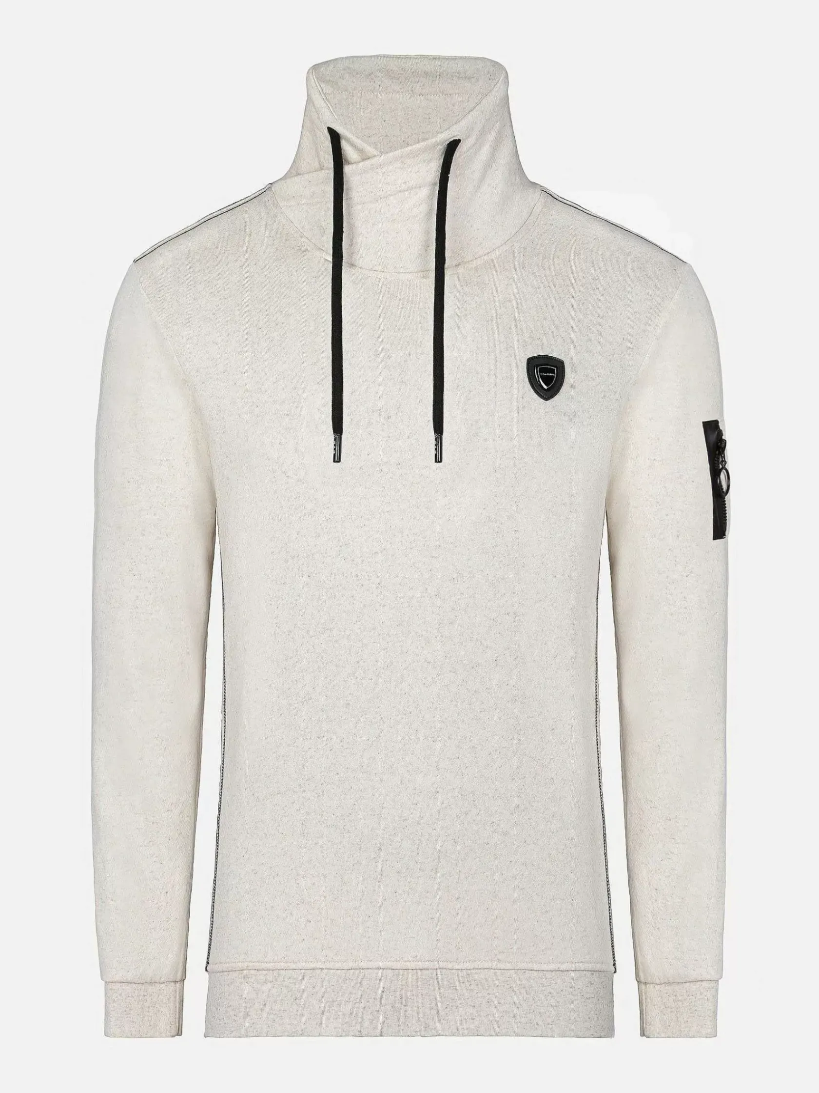 Wam Denim Sweaters|Quasar Mock Neck Beige Sweater