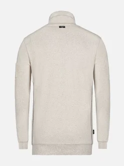 Wam Denim Sweaters|Quasar Mock Neck Beige Sweater