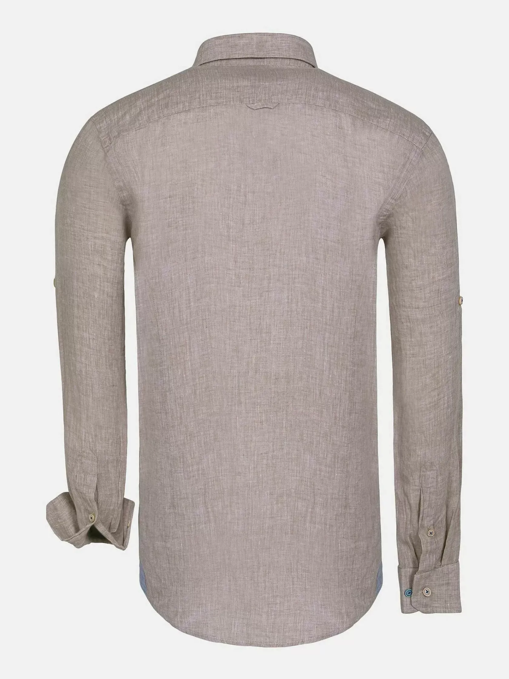 Wam Denim Overhemd Lange Mouwen|Redention Linen Beige Overhemd Lange Mouw