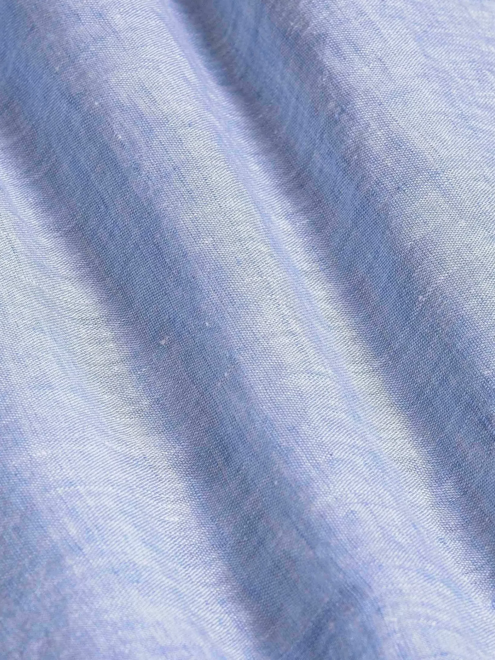 Wam Denim Overhemd Lange Mouwen|Redention Linen Blue Overhemd Lange Mouw