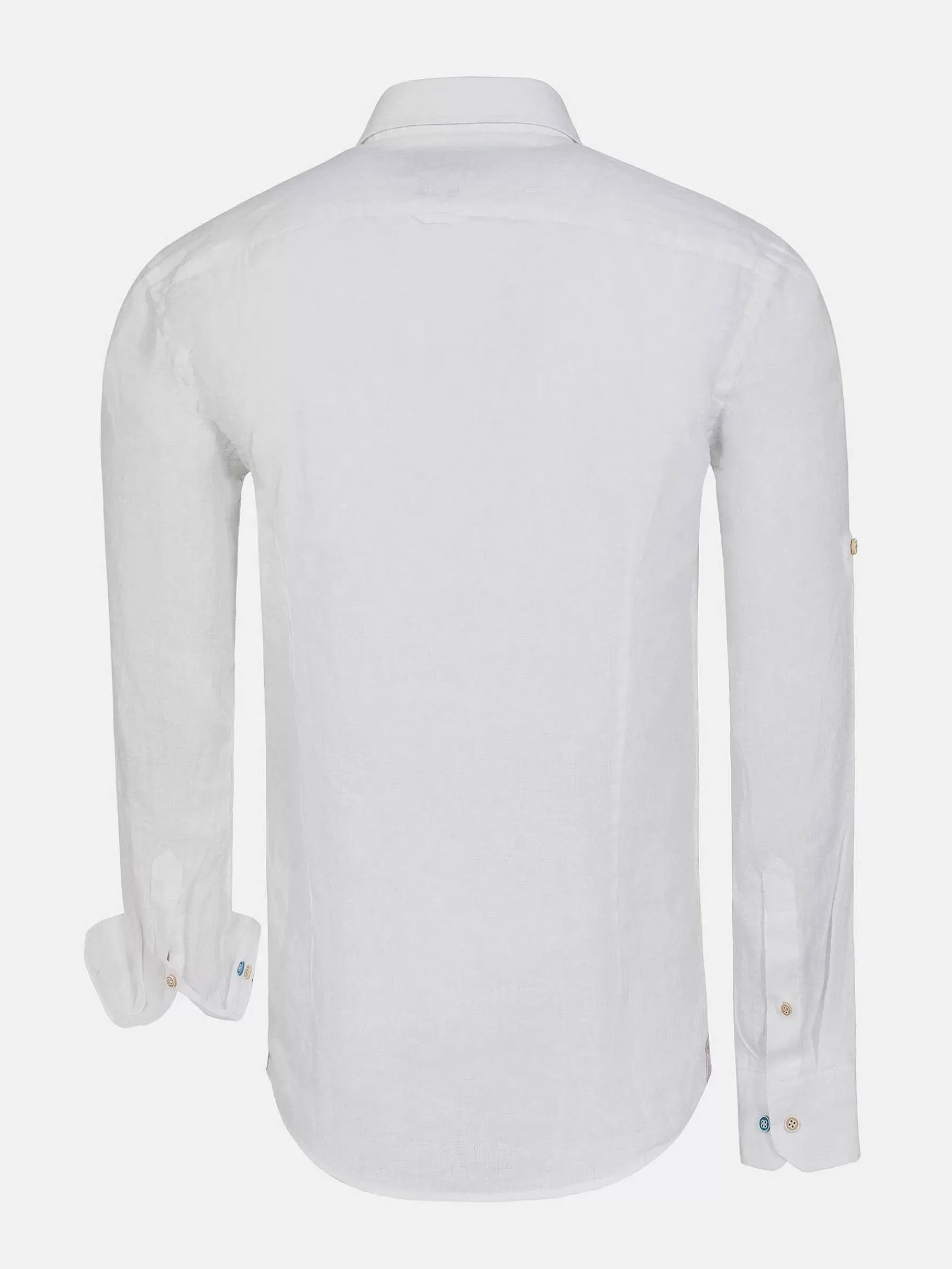 Wam Denim Overhemd Lange Mouwen|Redention Linen White Overhemd Lange Mouw