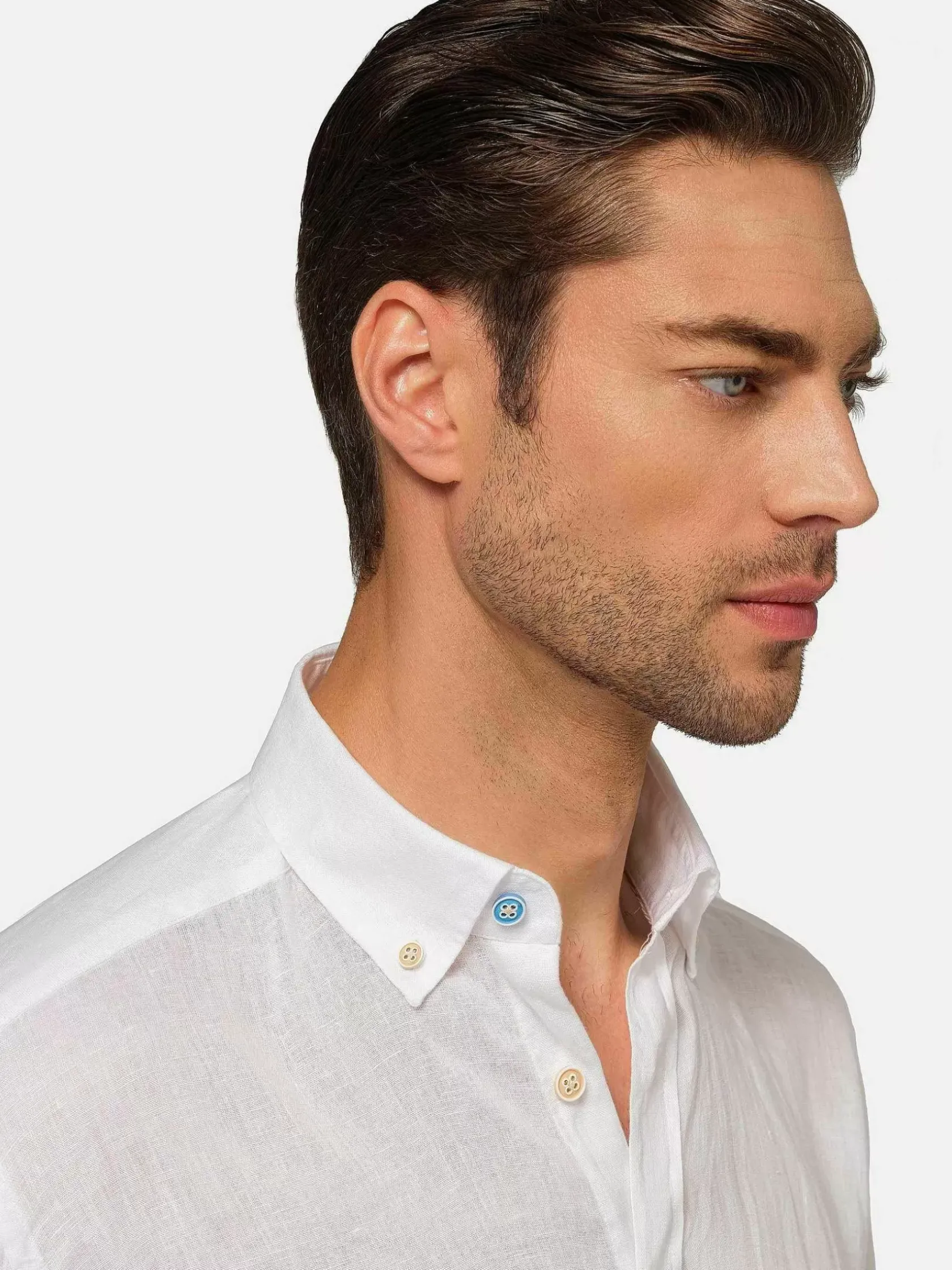 Wam Denim Overhemd Lange Mouwen|Redention Linen White Overhemd Lange Mouw