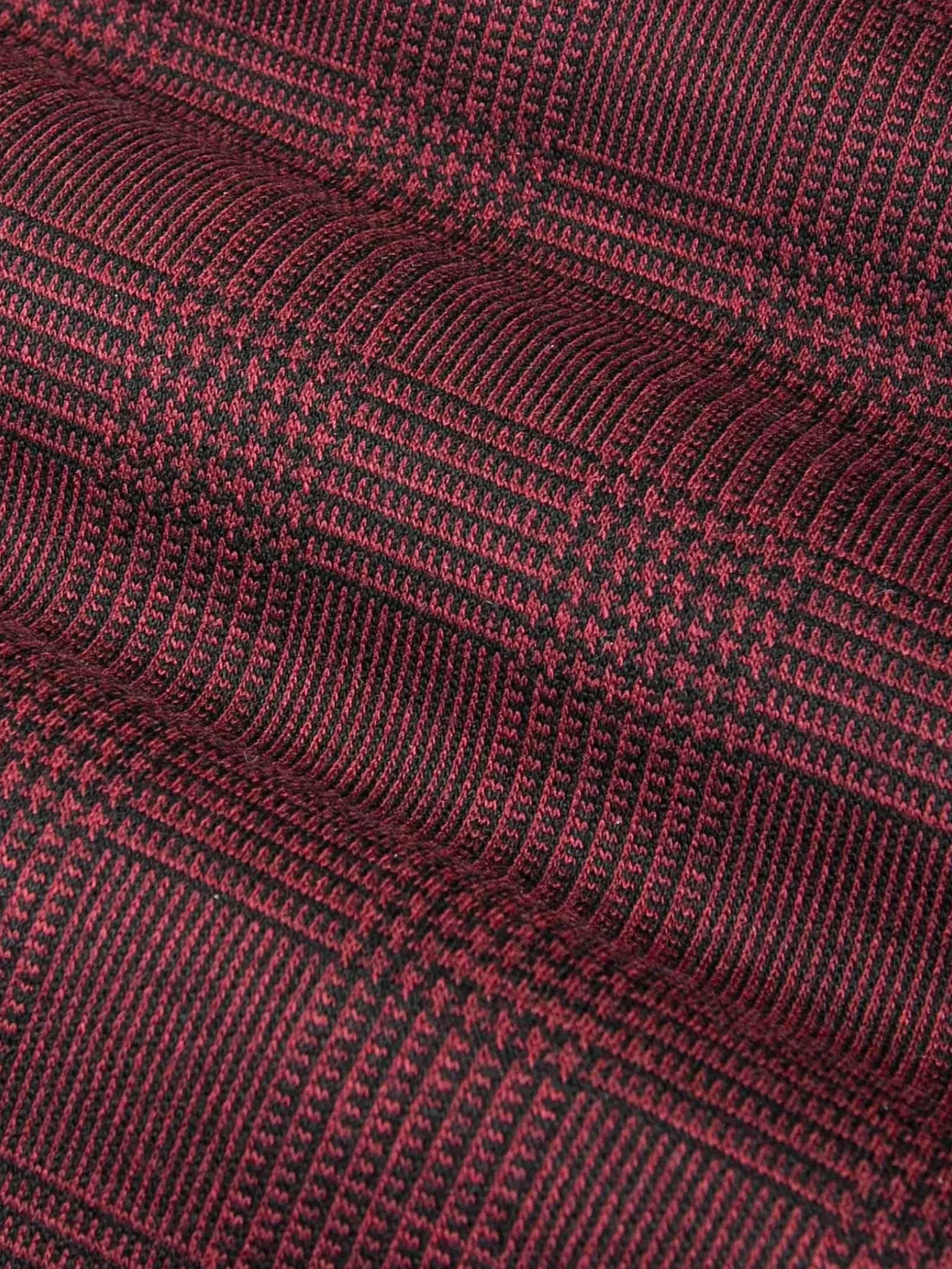 Wam Denim Colberts|Red Wood Wide Lapel Dark Red Black Suit Colbert