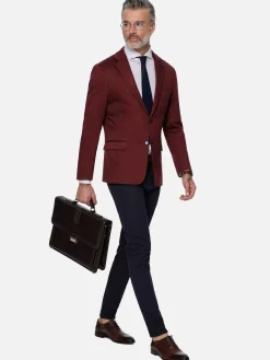 Wam Denim Colberts|Relaxed Slim Fit Monarch Dark Red Colbert