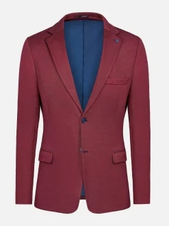 Wam Denim Colberts|Relaxed Slim Fit Monarch Dark Red Colbert